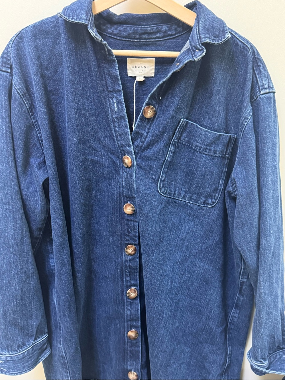 Sezane Sofie Dress Dark Blue - Size L - Picture 3 of 9